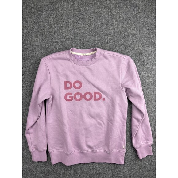 Cotopaxi Do Good Sweatshirt Womens Small Purple Crewneck Fleece Pullover Graphic - Picture 1 of 7
